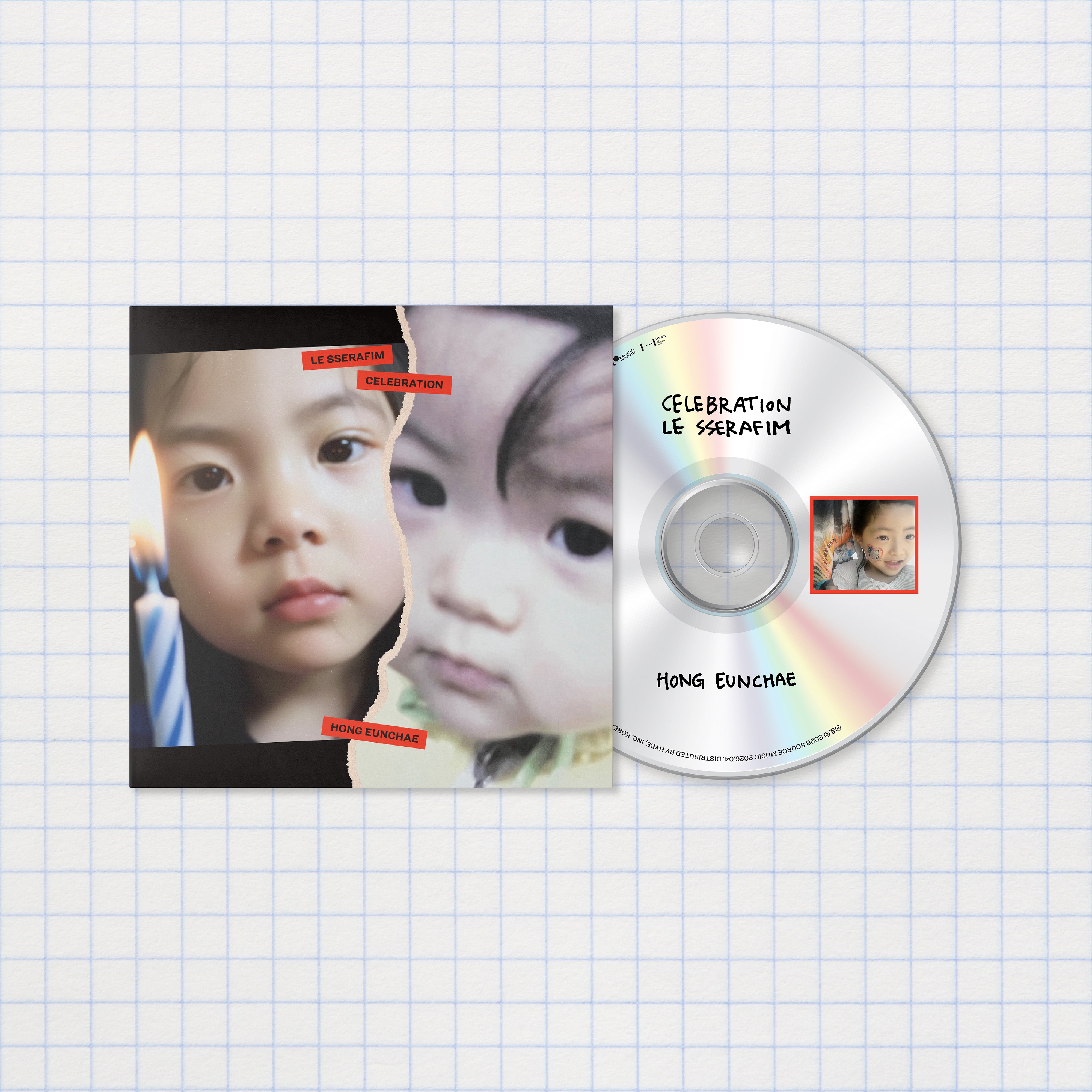 CELEBRATION' Single CD (HONG EUNCHAE ver.) - LE SSERAFIM Official