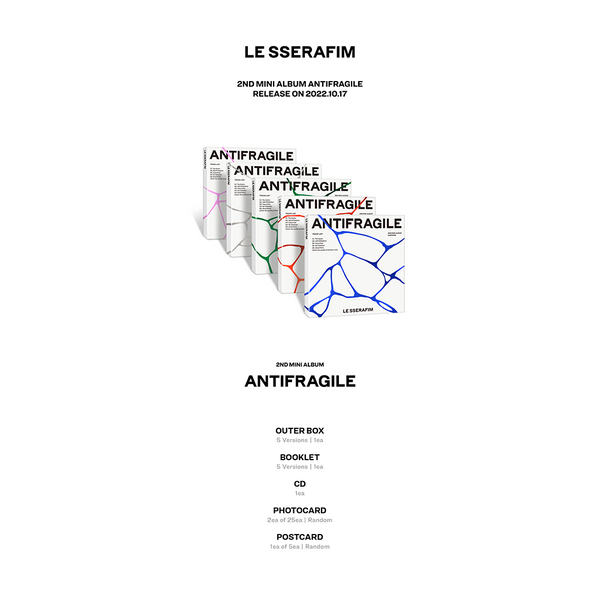 LE SSERAFIM ANTIFRAGILE 2nd Mini Album COMPACT Version CD+Booklet+