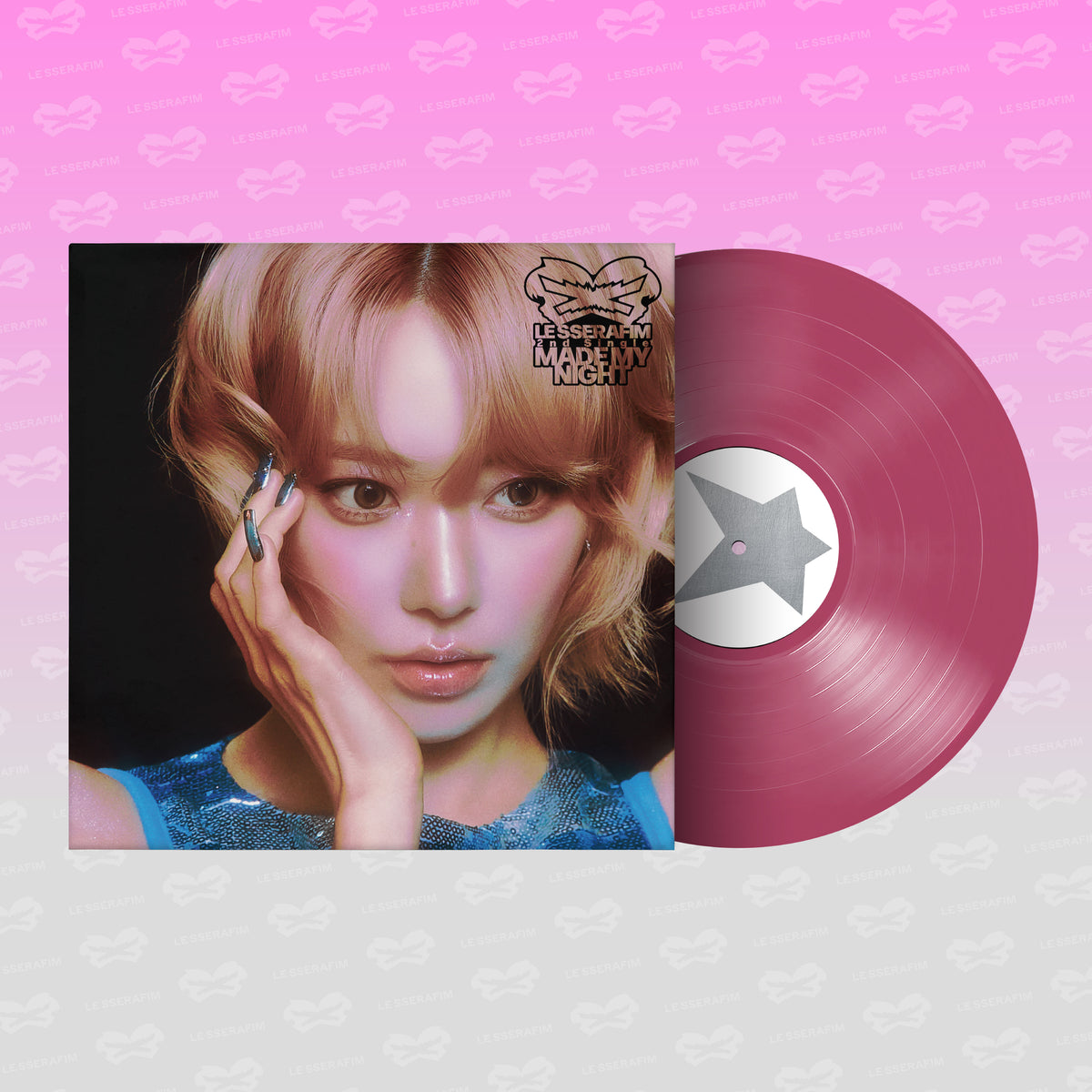 LE SSERAFIM 2nd Single Album 'Made My Night' Vinyl (HOT PINK ver.)