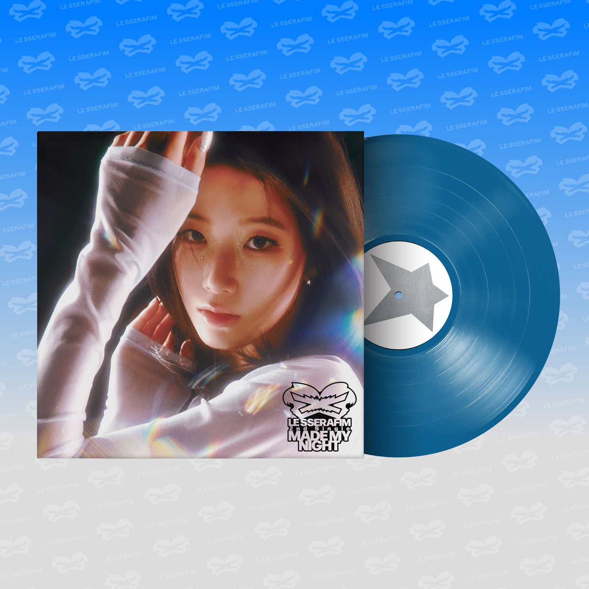 LE SSERAFIM 2nd Single Album 'Made My Night' Vinyl (SKY BLUE ver.)