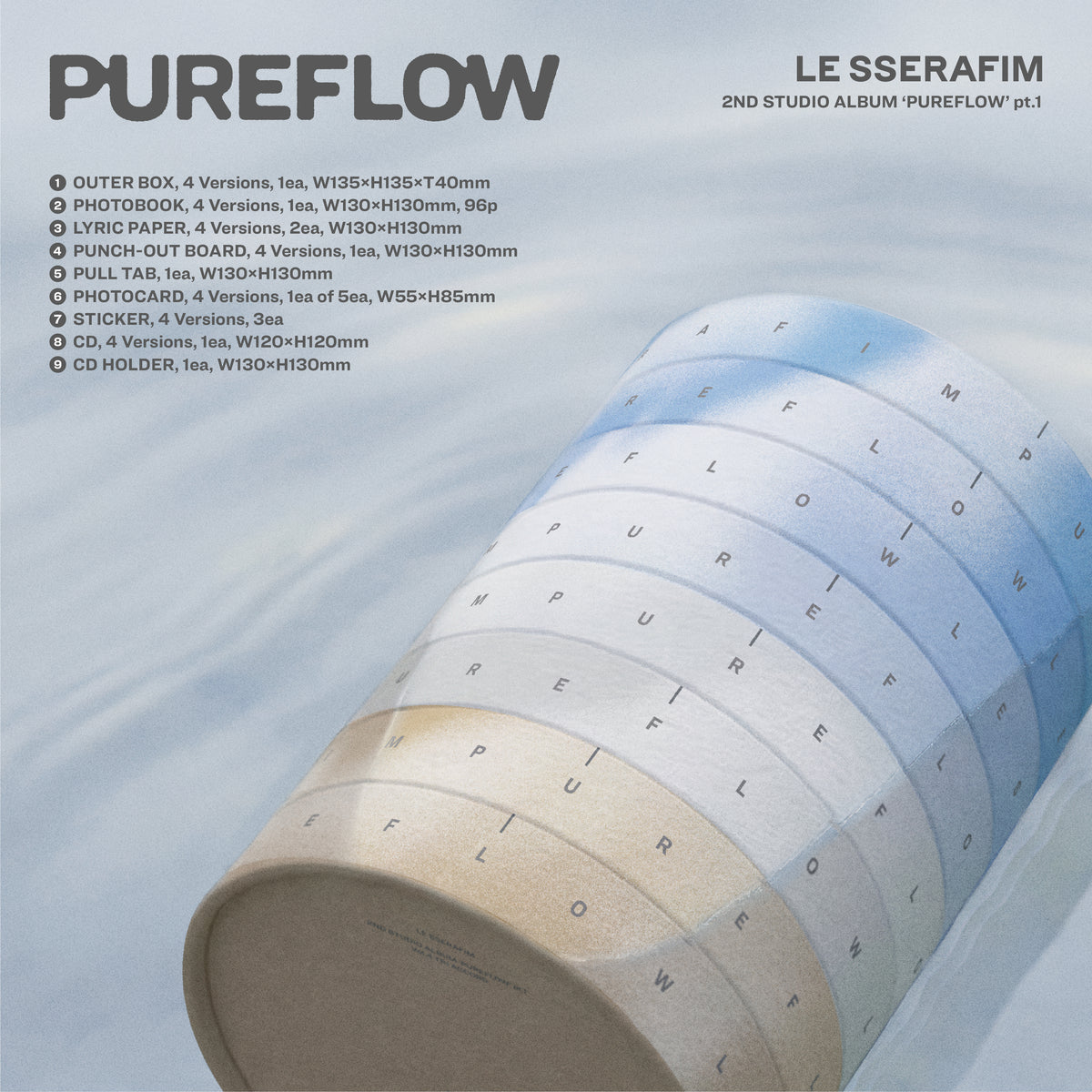 2nd Studio Album ‘PUREFLOW’ pt.1 BIRCH SCAR (Signed ver.) - LE SSERAFIM ...