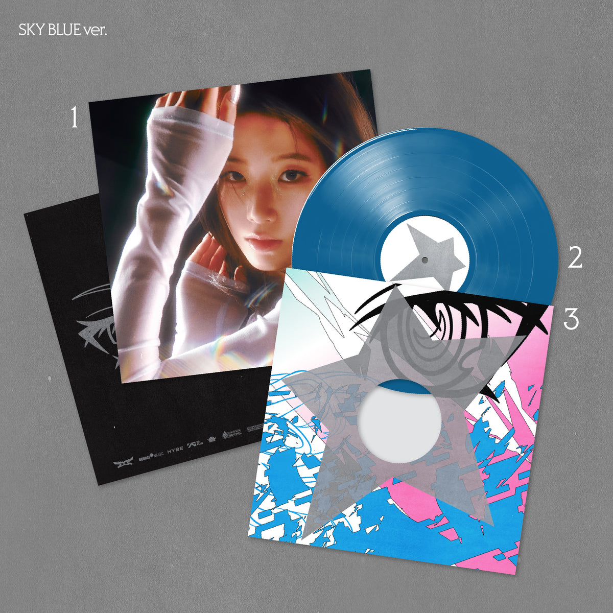 LE SSERAFIM 2nd Single Album 'Made My Night' Vinyl (SKY BLUE ver.) Packshot