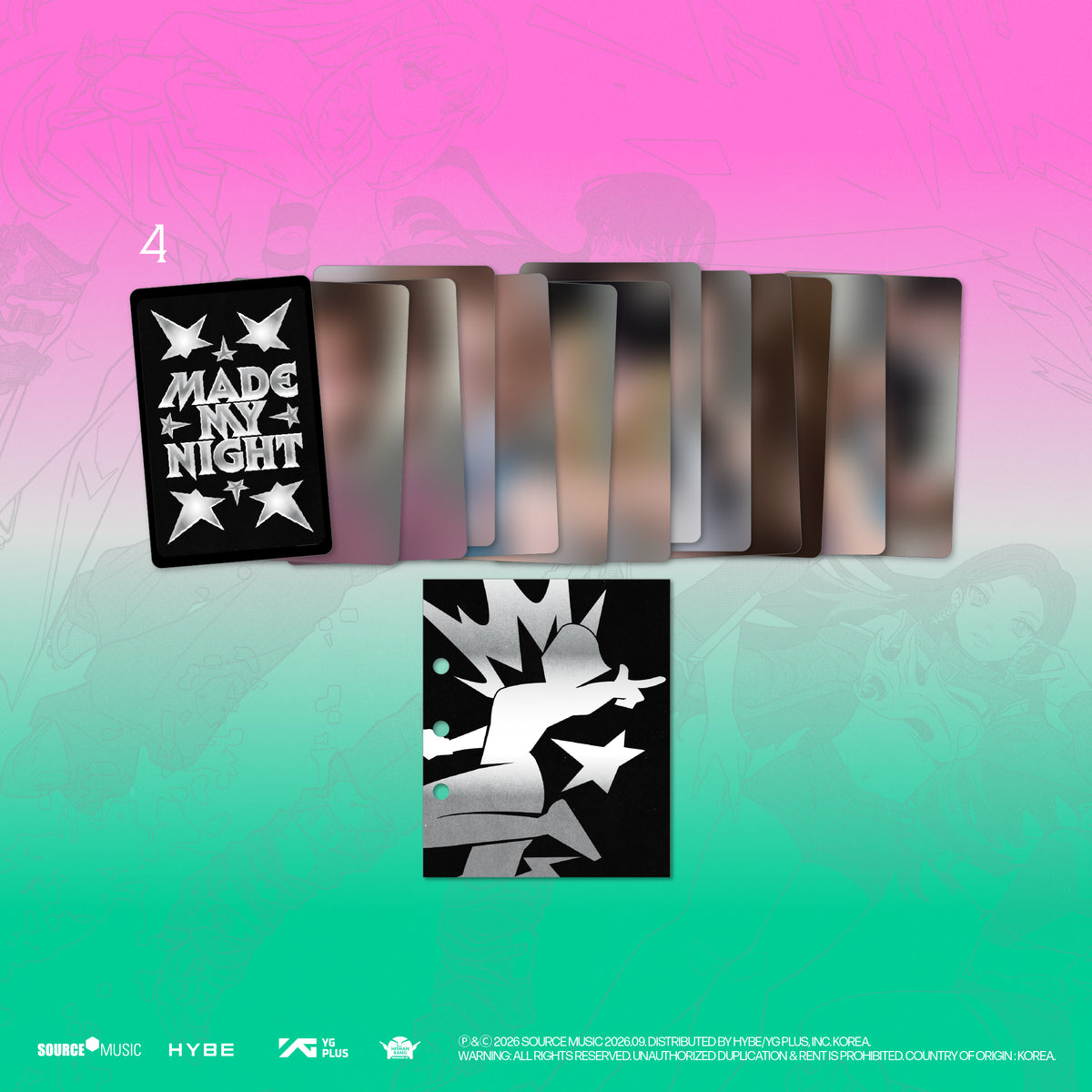 LE SSERAFIM 2nd Single Album 'Made My Night' CHEMICAL NIGHT (Signed ver.) Photocards