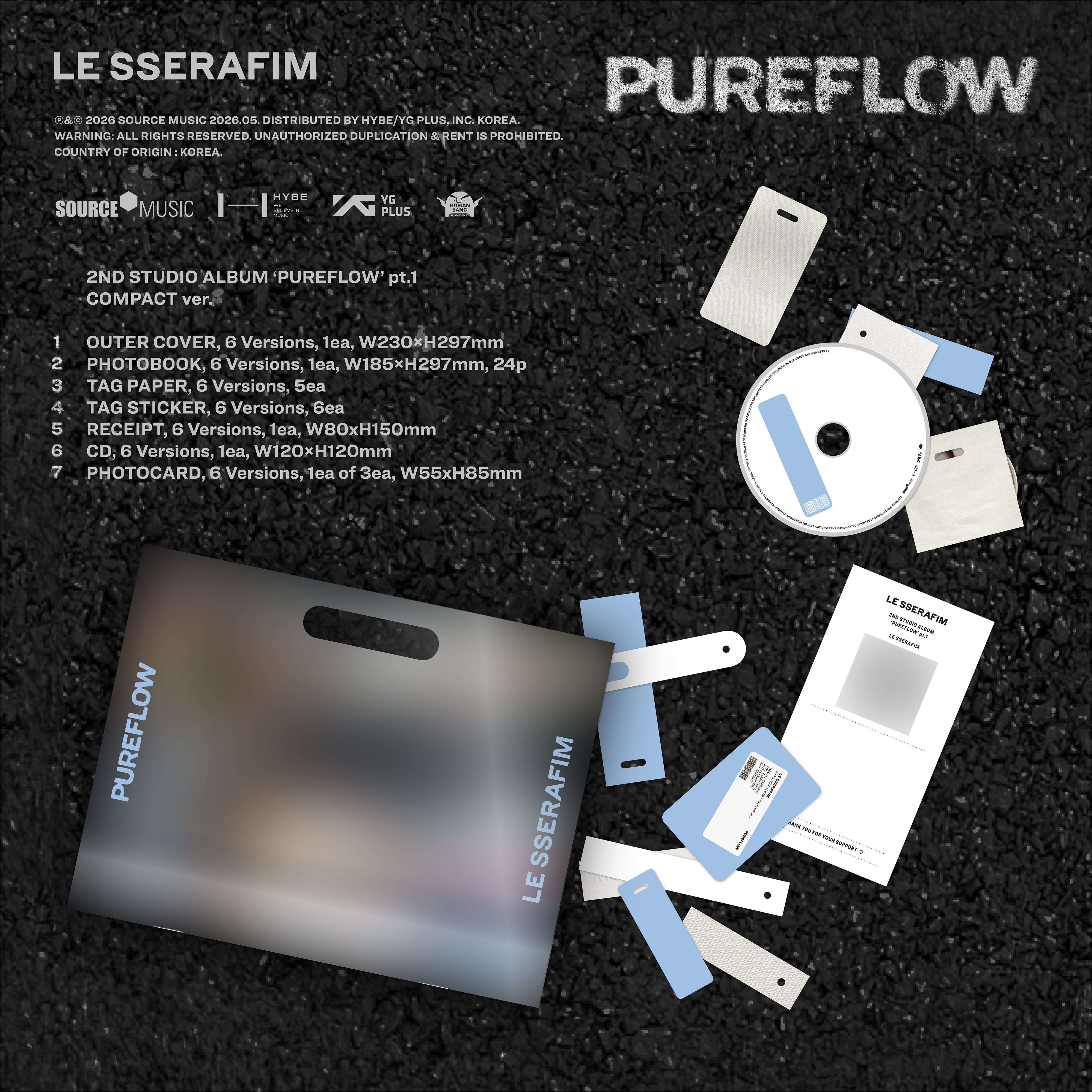 2nd Studio Album ‘PUREFLOW’ pt.1 (COMPACT ver.) - LE SSERAFIM Official ...