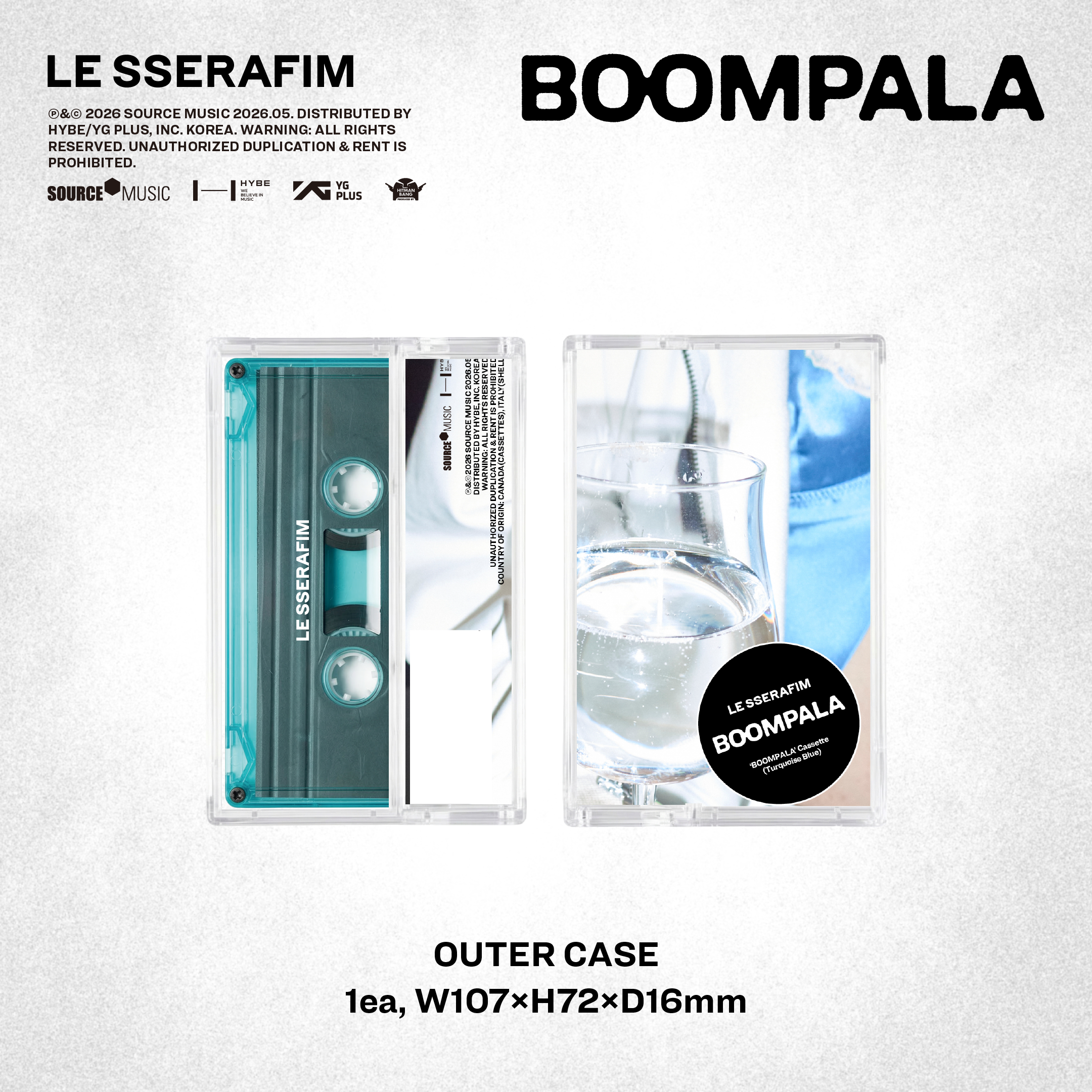 'BOOMPALA' Cassette (Turquoise Blue ver.)