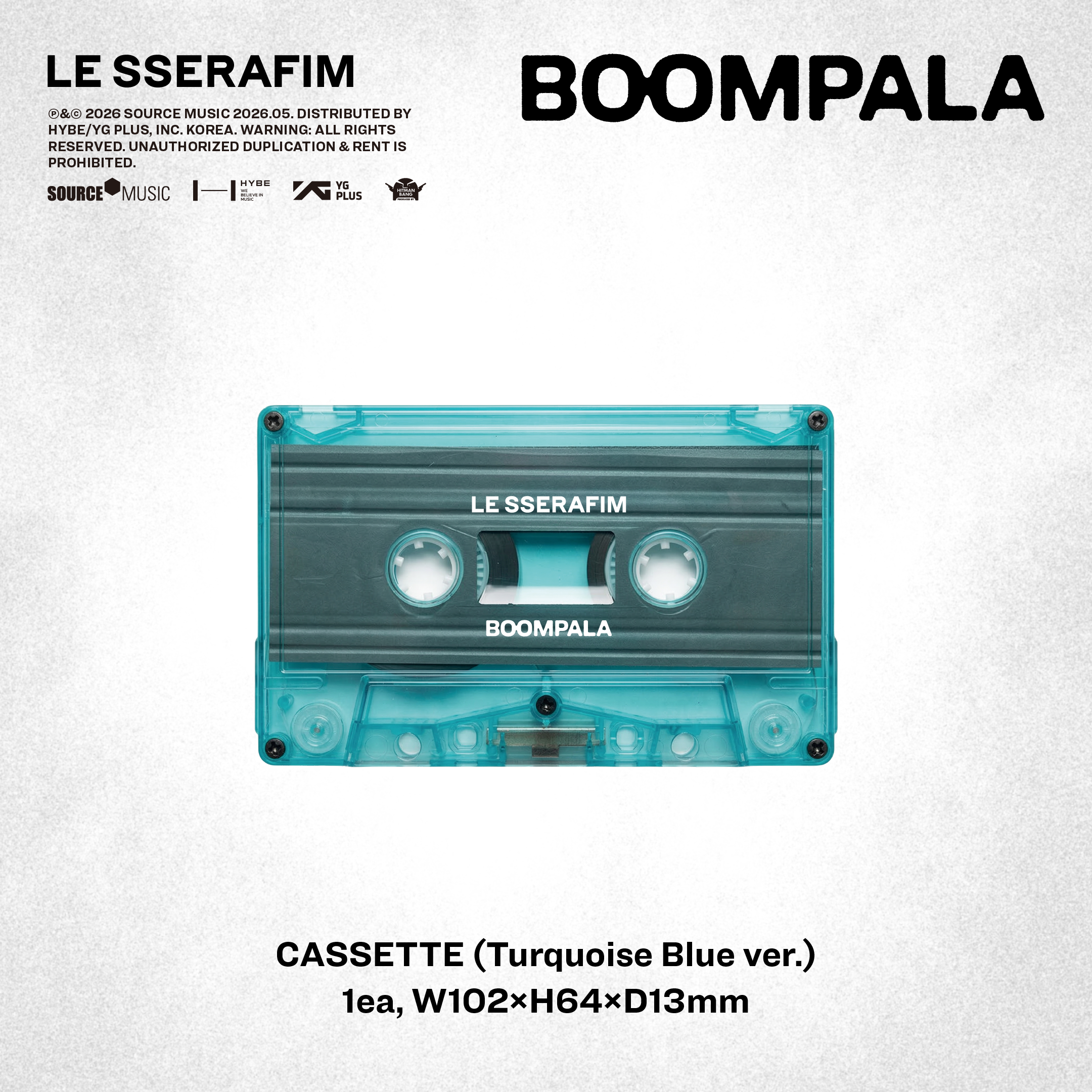 'BOOMPALA' Cassette (Turquoise Blue ver.)