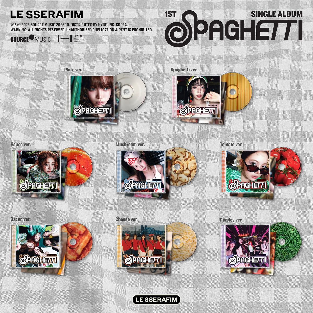 1st Single Album SPAGHETTI Single CD Mushroom Ver LE SSERAFIM 1st-single-album-spaghetti-single-cd-mushroom-ver-le-sserafim