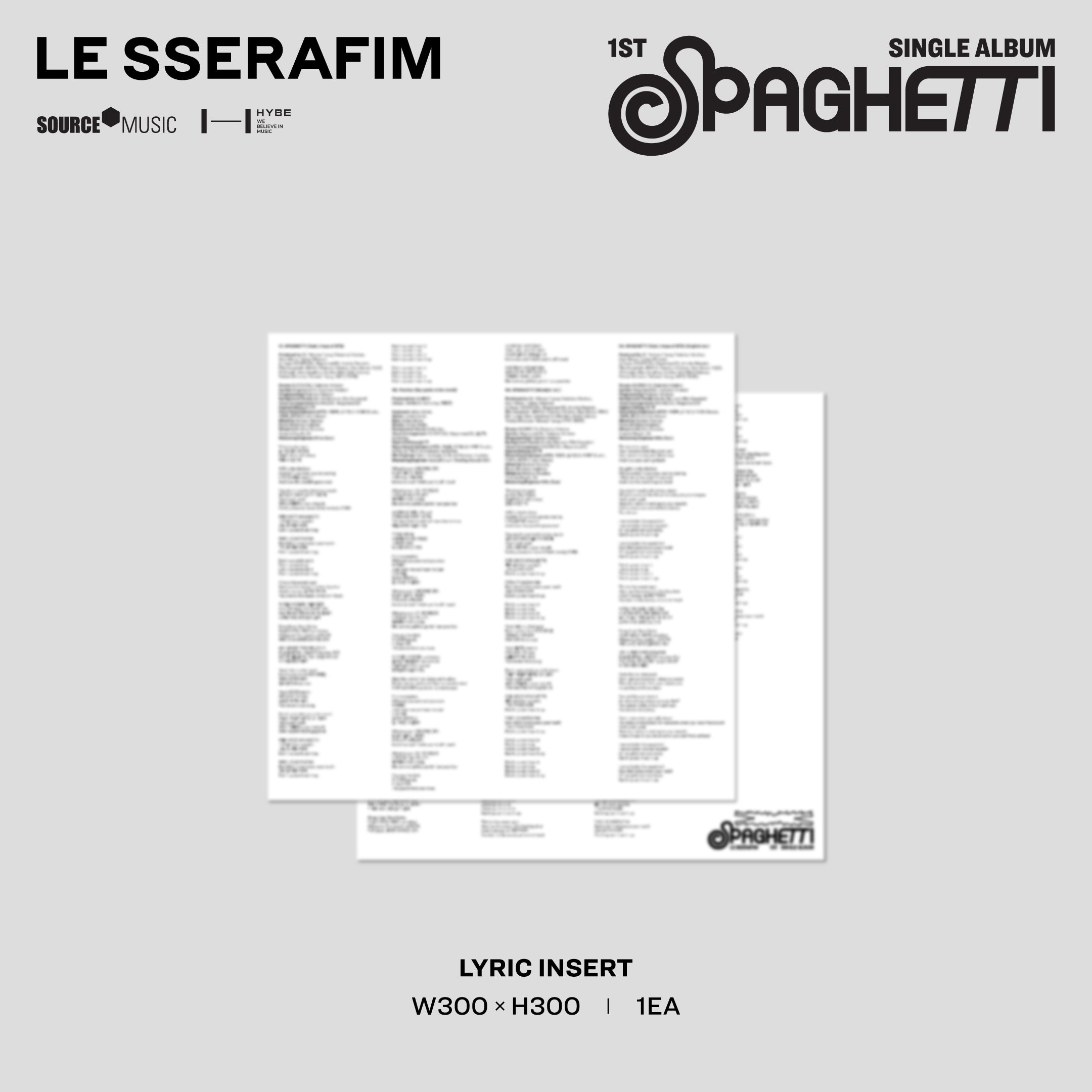 LE SSERAFIM ウンチェ トレカ spaghetti vinyl d2c 1st Single Album 