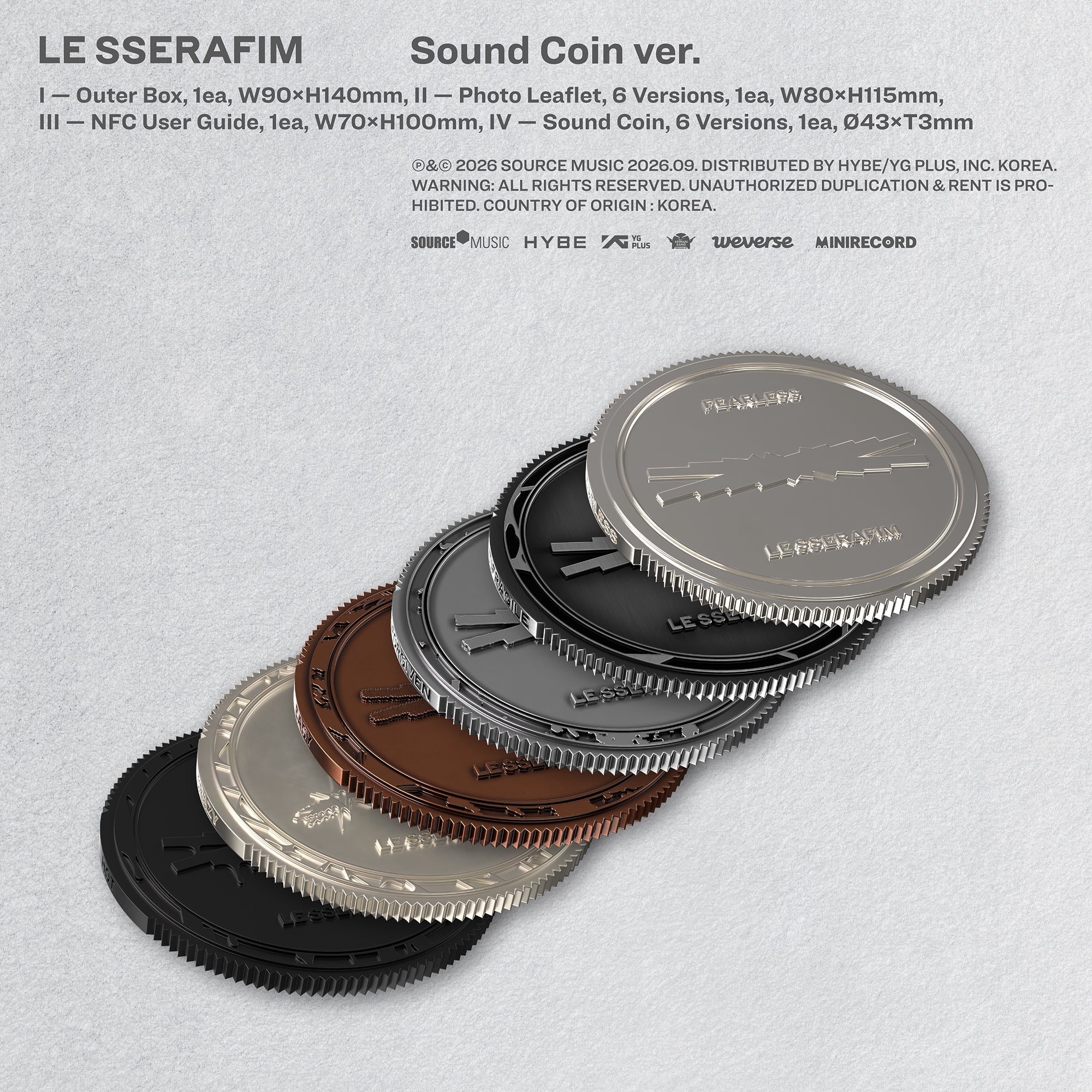 5th Mini Album 'HOT' (Sound Coin ver.) - LE SSERAFIM Official Store