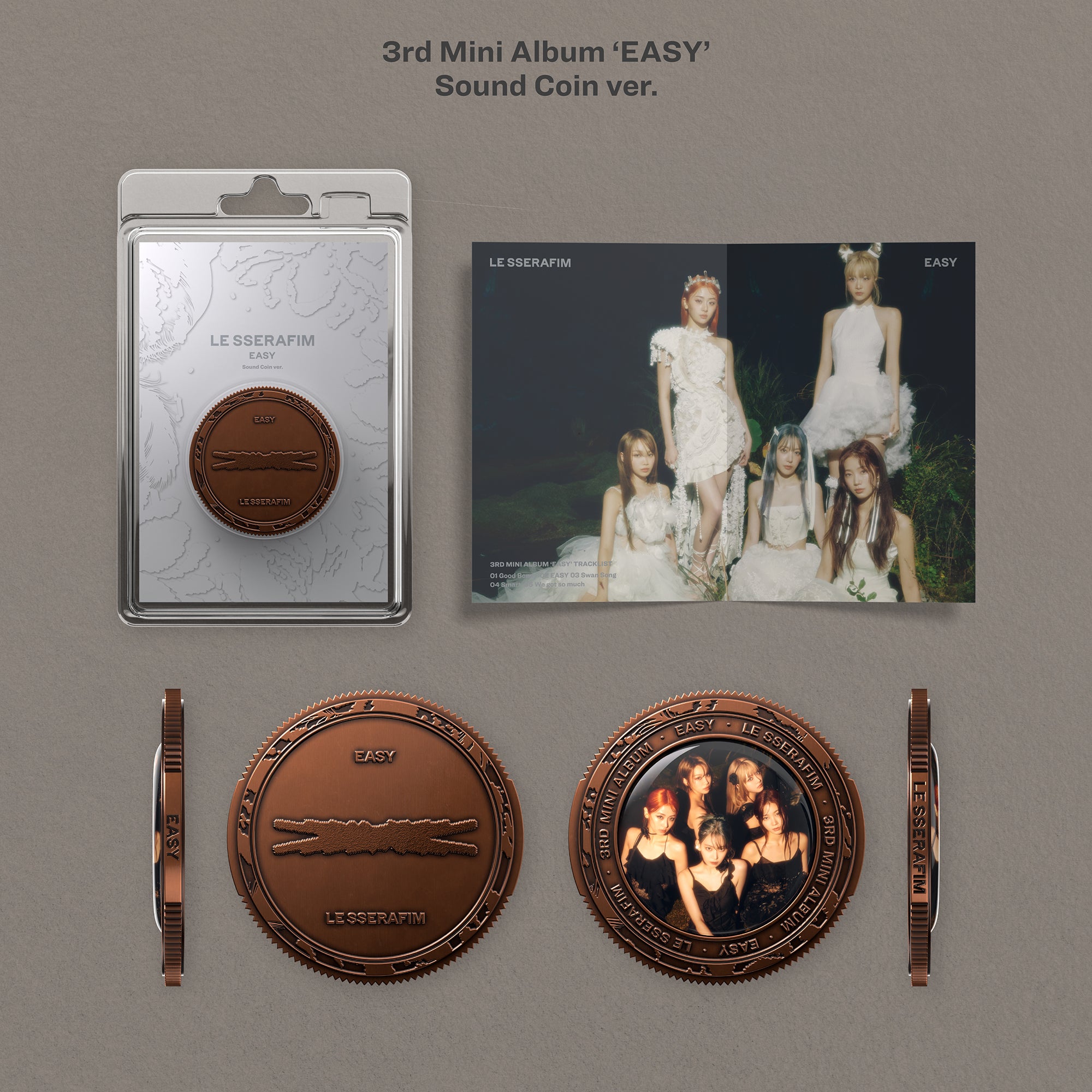 3rd Mini Album 'EASY' (Sound Coin ver.) - LE SSERAFIM Official Store