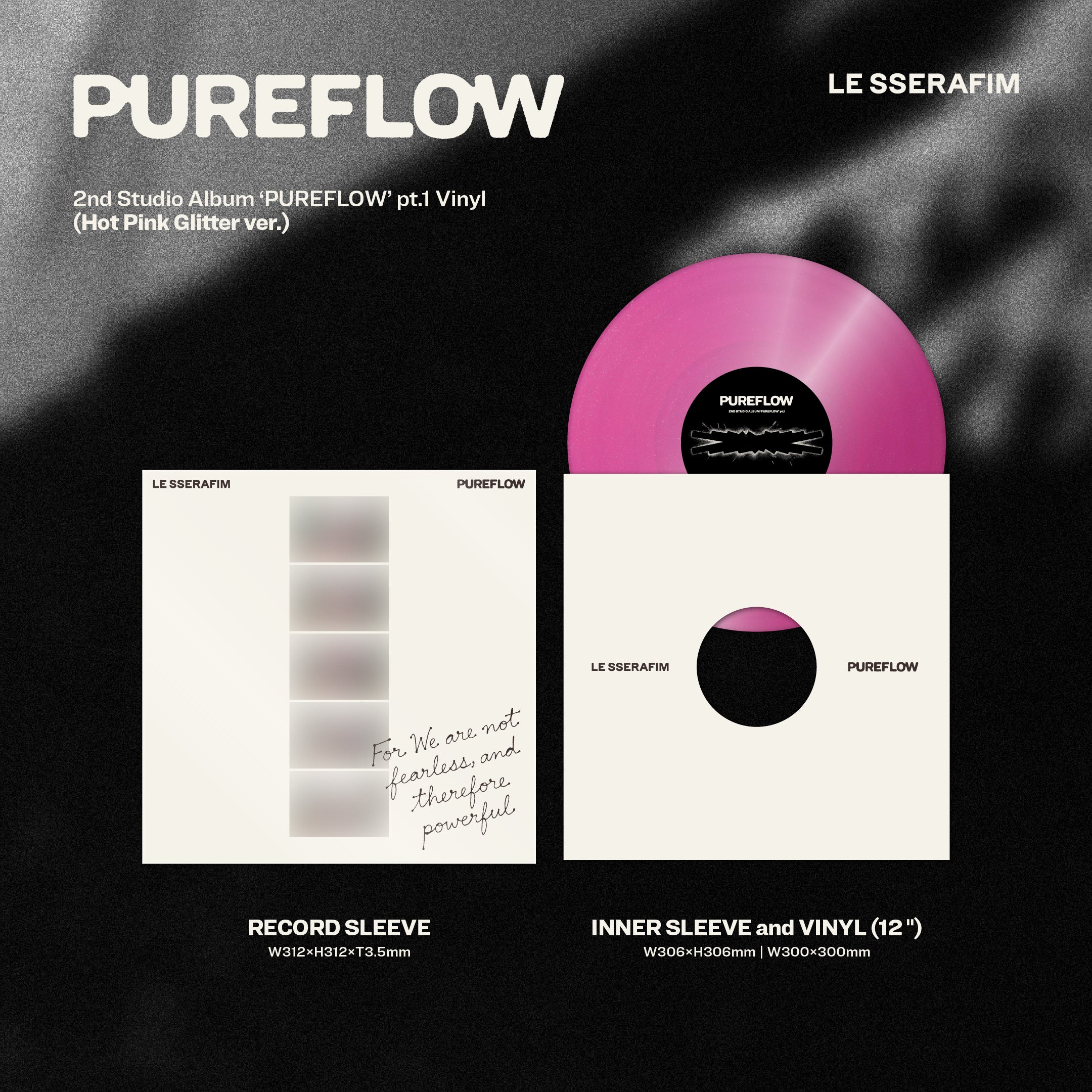 2nd Studio Album ‘PUREFLOW’ pt.1 Vinyl (Hot Pink Glitter Ver.) (D2C Exclusive) 2