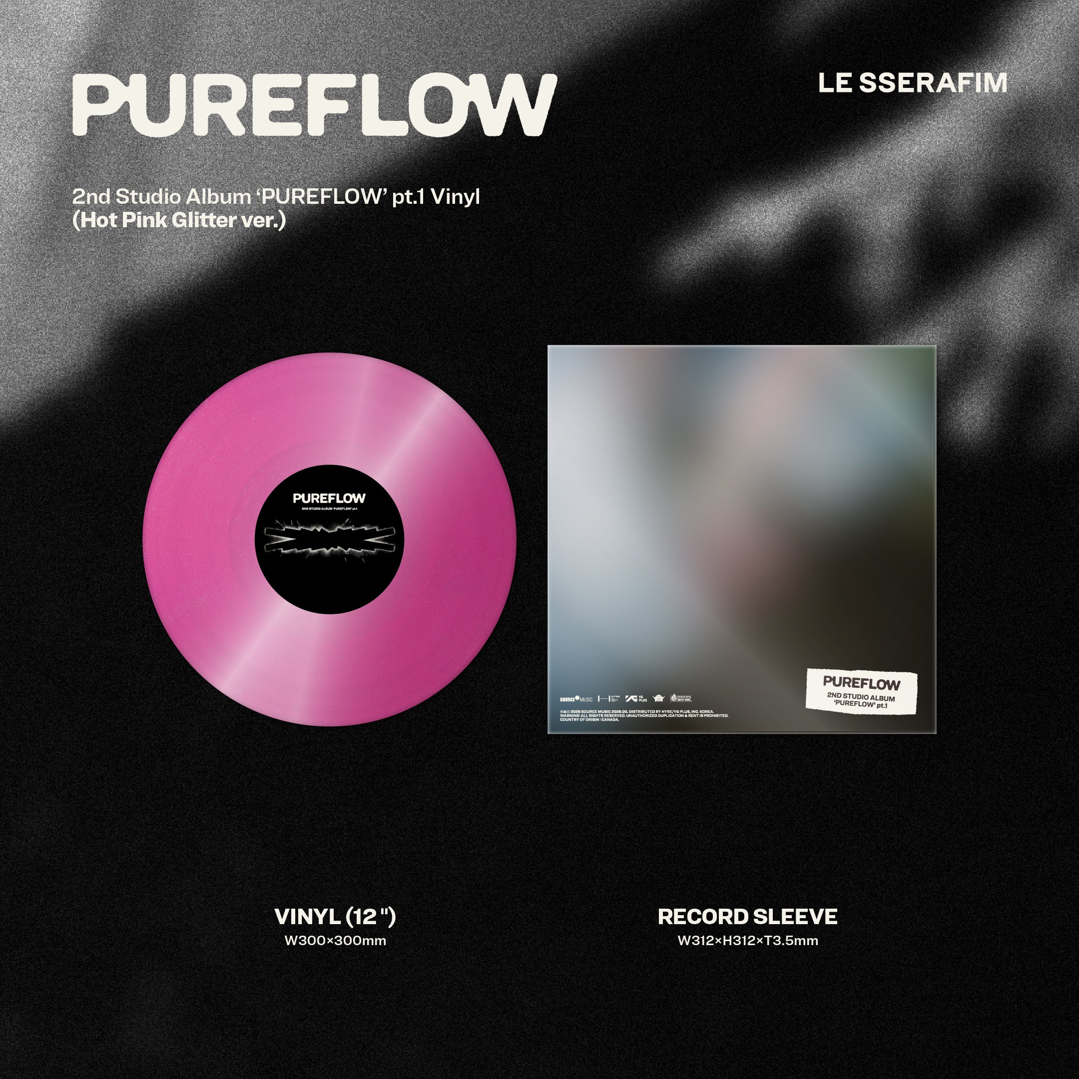 2nd Studio Album ‘PUREFLOW’ pt.1 Vinyl (Hot Pink Glitter Ver.) (D2C Exclusive) 4