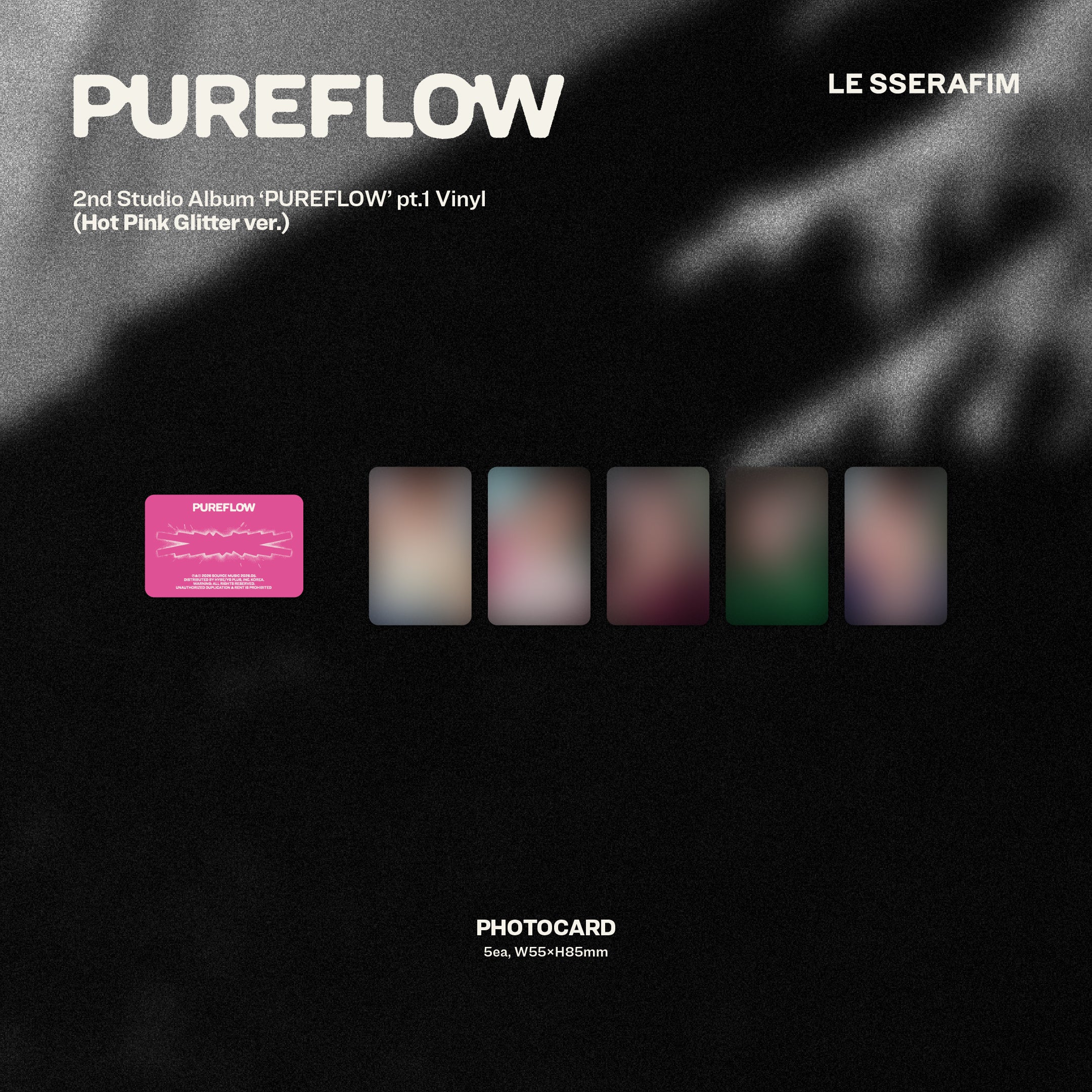 2nd Studio Album ‘PUREFLOW’ pt.1 Vinyl (Hot Pink Glitter Ver.) (D2C Exclusive) 5