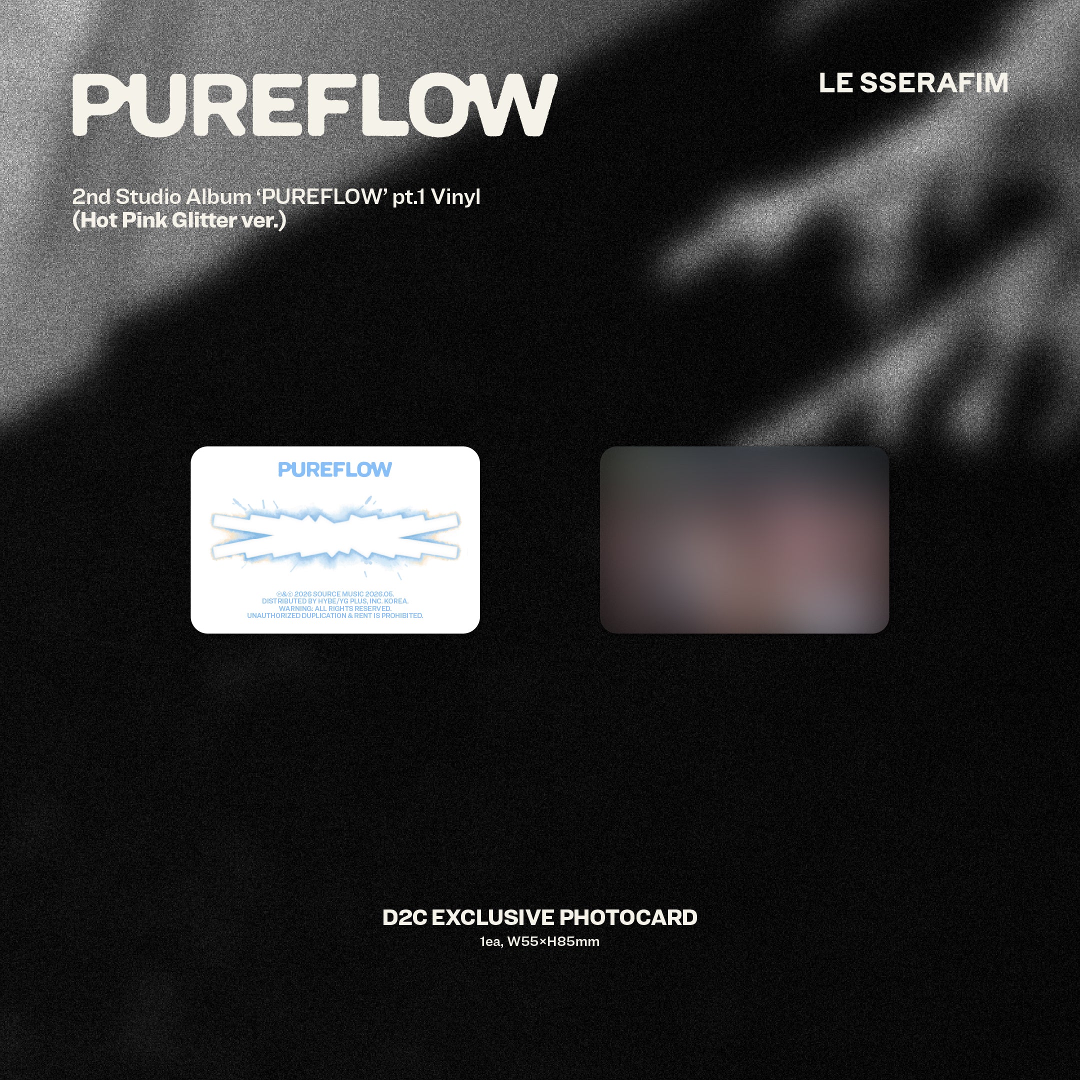 2nd Studio Album ‘PUREFLOW’ pt.1 Vinyl (Hot Pink Glitter Ver.) (D2C Exclusive) 3