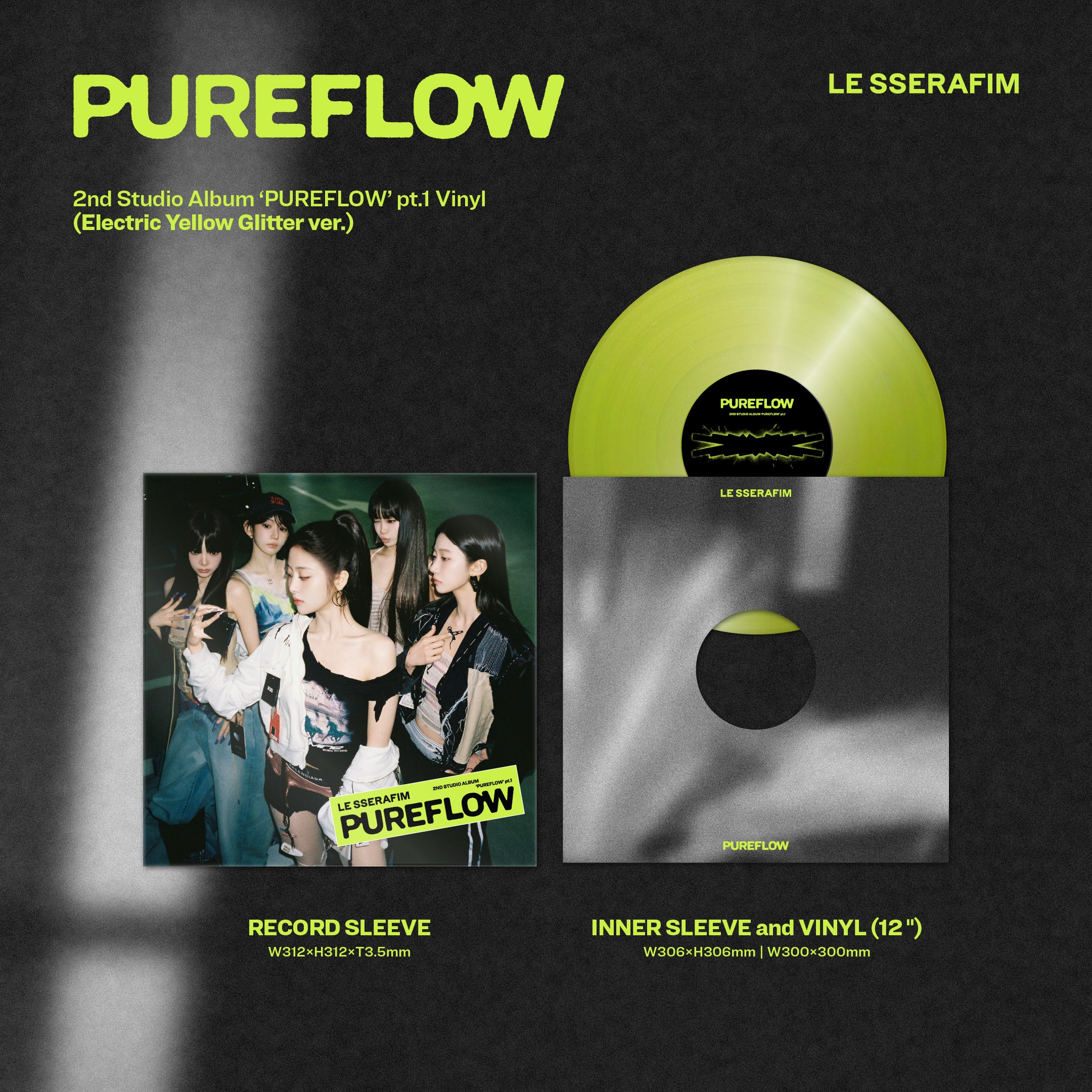 2nd Studio Album ‘PUREFLOW’ pt.1 Vinyl (Electric Yellow Glitter Ver.) (D2C Exclusive)