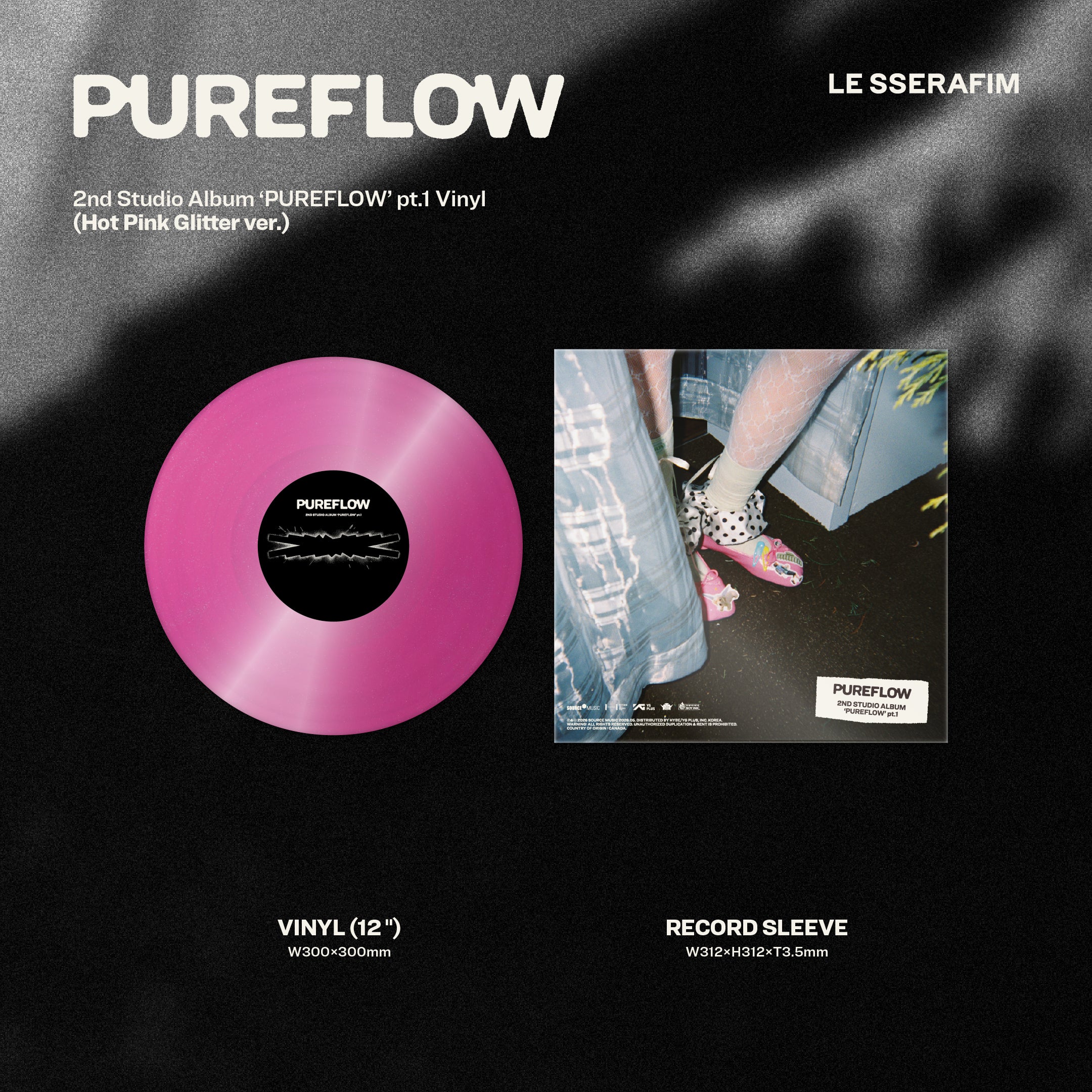 2nd Studio Album ‘PUREFLOW’ pt.1 Vinyl (Hot Pink Glitter Ver.) (D2C Exclusive)